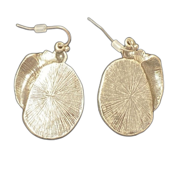 Turquoise and Silver Feather Framed Statement Earrings - Picture 3 of 6